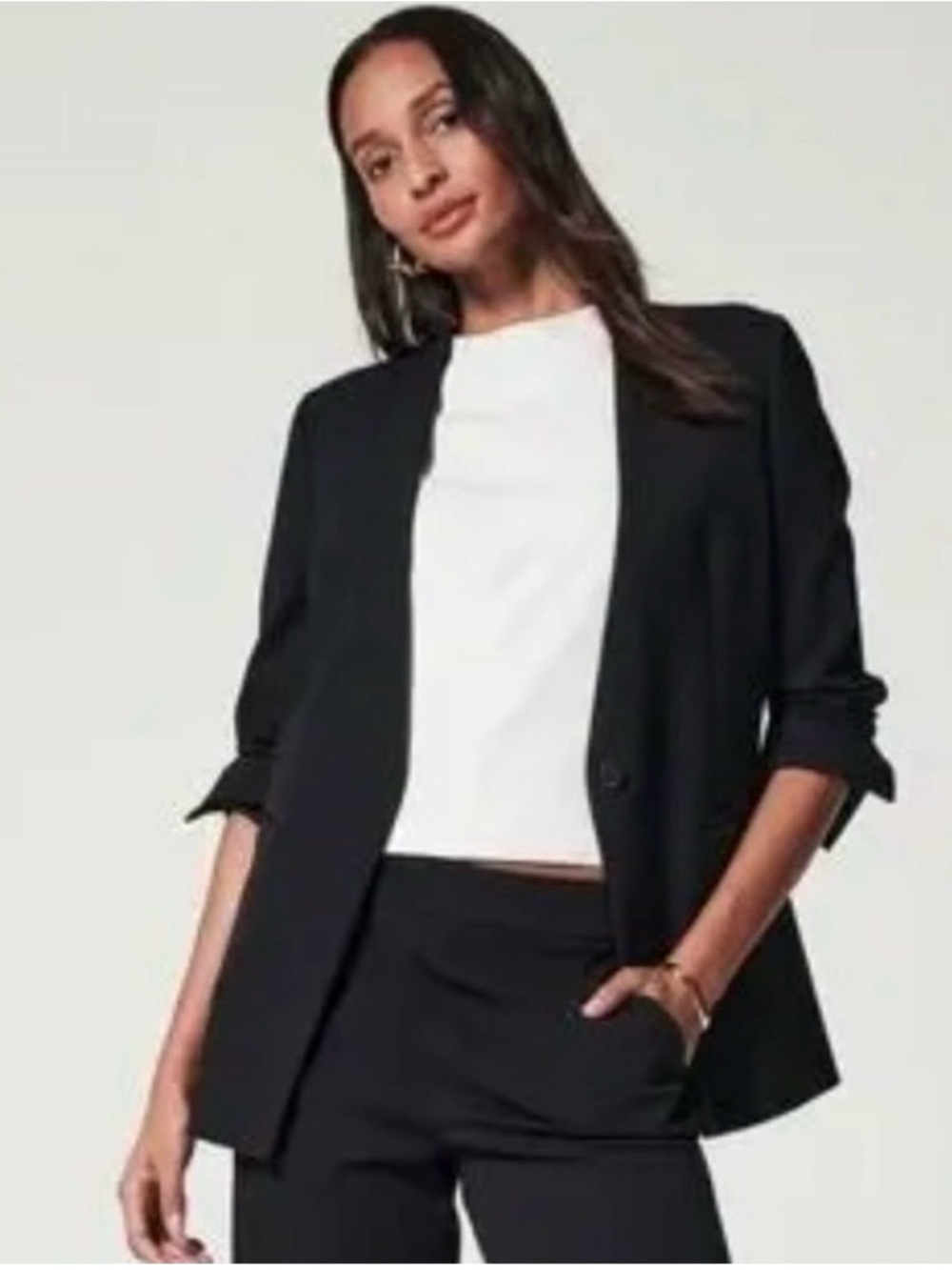 SPANX Black Perfect Collarless Blazer size XL excellent condition